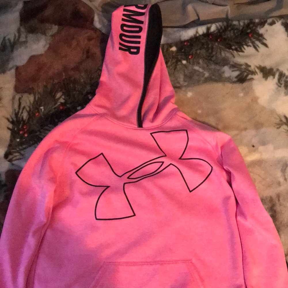 Pink under armour hoodie